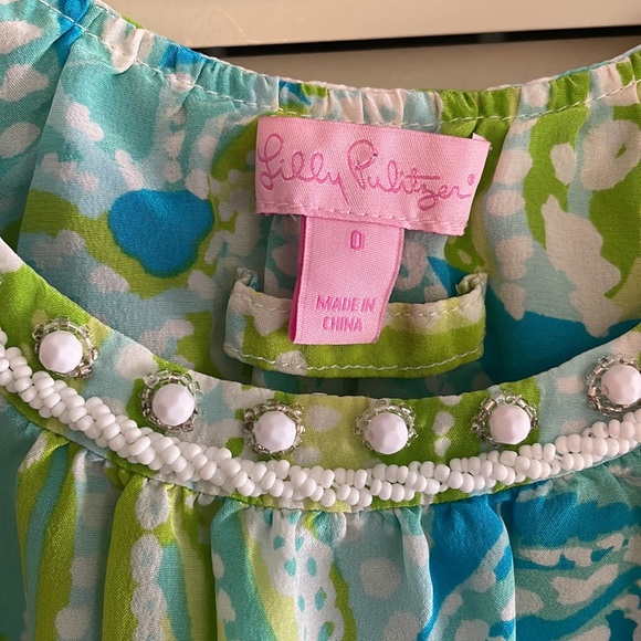 Lilly Pulitzer silk Sea Urchin silk tank size 0 - Picture 5 of 8